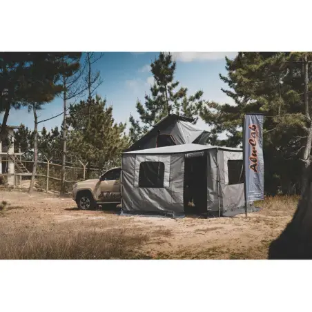 Ensemble de parois laterales de auvent 270° côté droit Alu-Cab